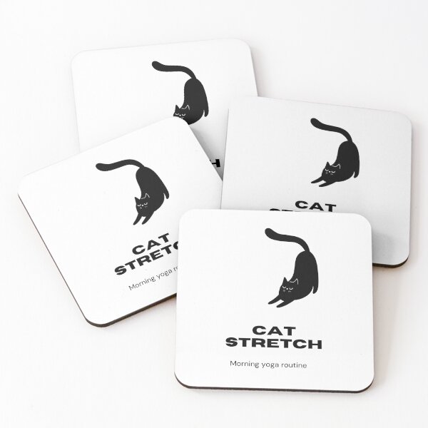 Item preview, Cat stretch - Morning yoga routine  | Yoga Cat Design designed and sold by RM-Journey.