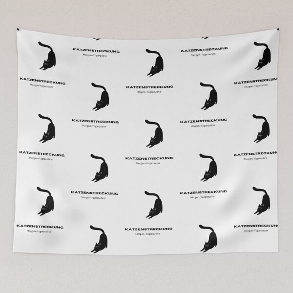 Item preview, Katzenstreckung - Morgen-Yogaroutine  | Yoga Cat Design designed and sold by RM-Journey.