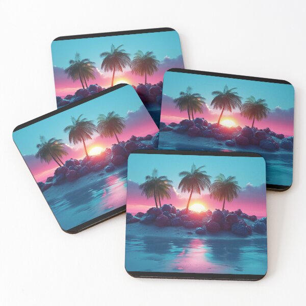 Item preview, Island, palm trees and sunset designed and sold by T-Shirt-Group.