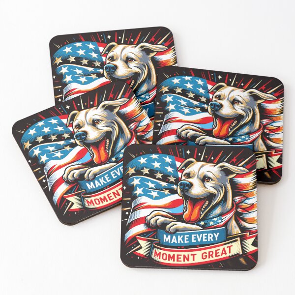 Item preview, Joyful Dog & American Flag - Pop Art Inspiration designed and sold by IWEARUWEAR.