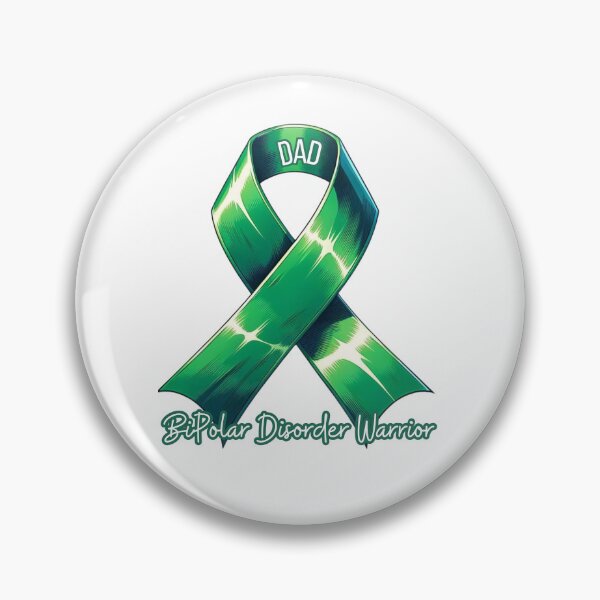 Item preview, BiPolar Disorder Warrior Dad Green Ribbon Mental Health designed and sold by kylmllr101684.