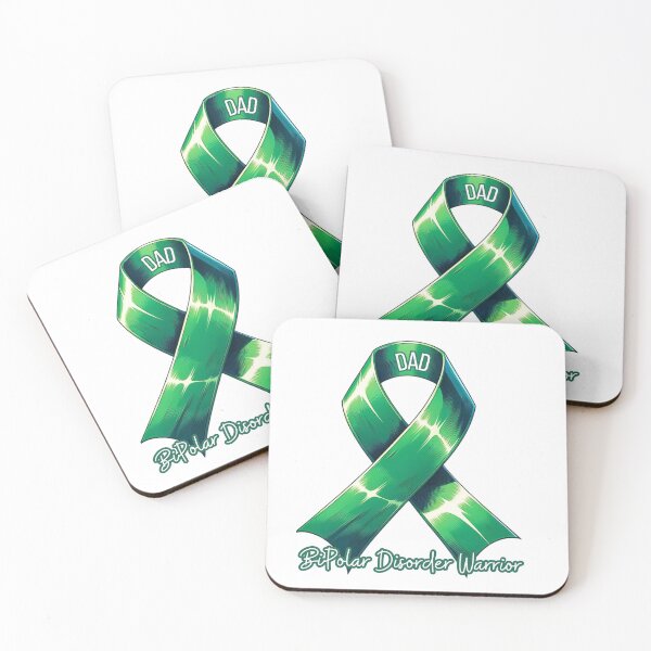 Item preview, BiPolar Disorder Warrior Dad Green Ribbon Mental Health designed and sold by kylmllr101684.