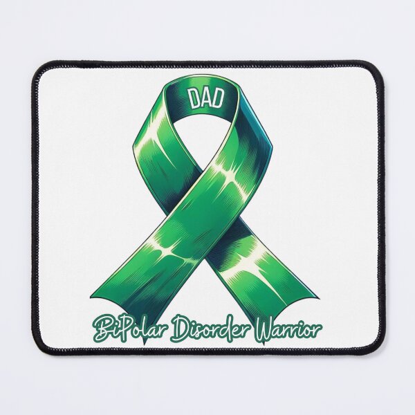 Item preview, BiPolar Disorder Warrior Dad Green Ribbon Mental Health designed and sold by kylmllr101684.