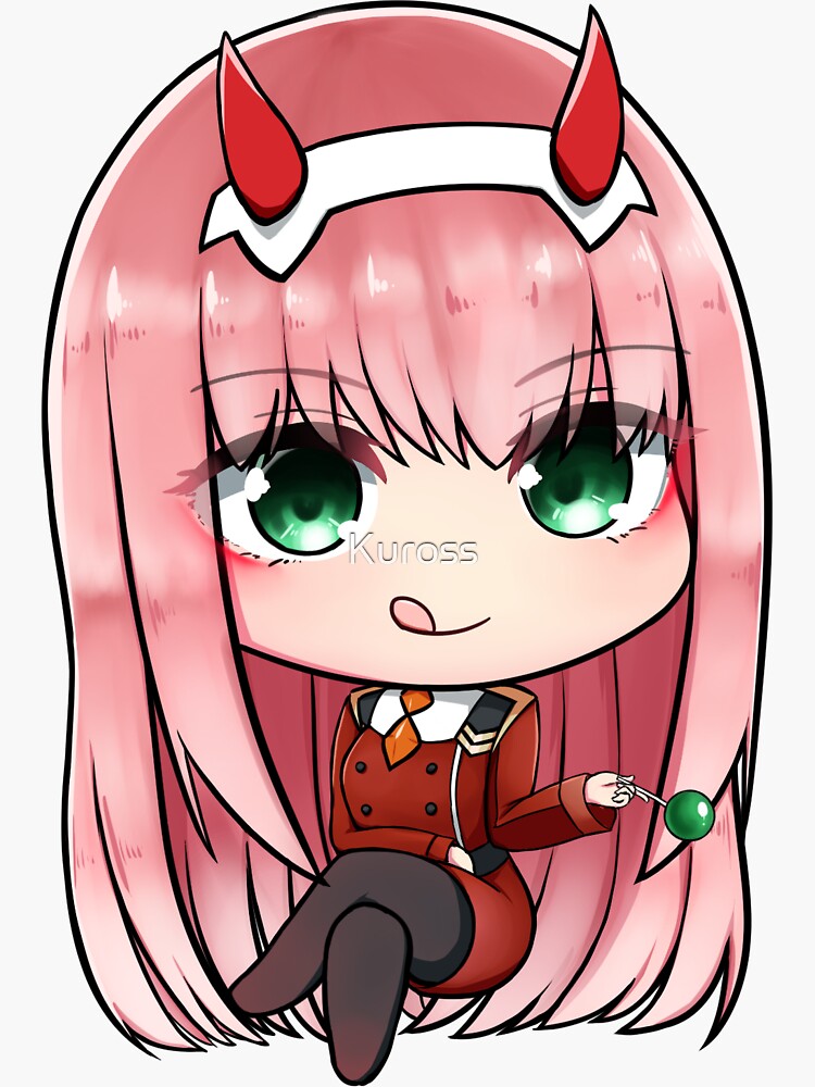 zero two 002 sticker by kuross redbubble