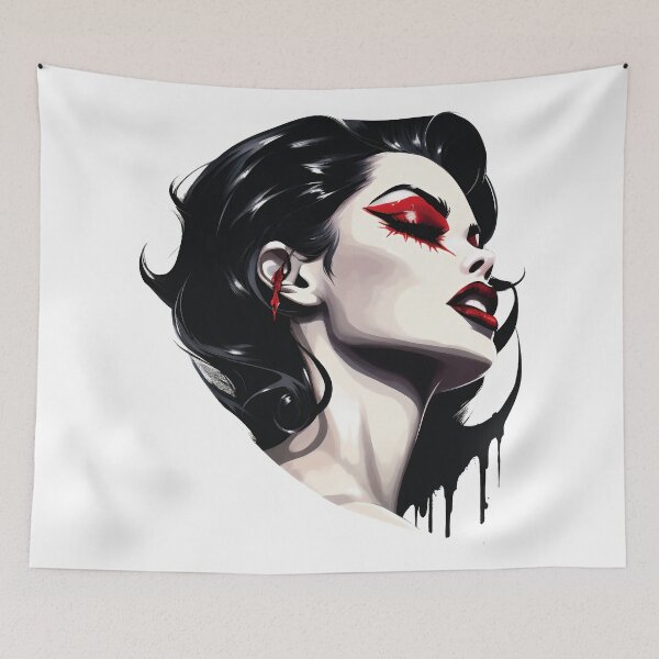 Item preview, sexy woman with red lips designed and sold by javierparra.
