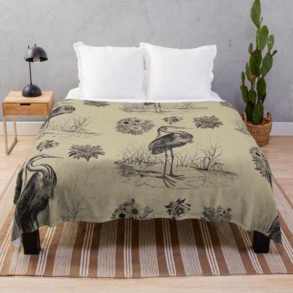 Item preview, Wetland Bird Vintage Black Line Drawing Design designed and sold by EarthArtDesigns.
