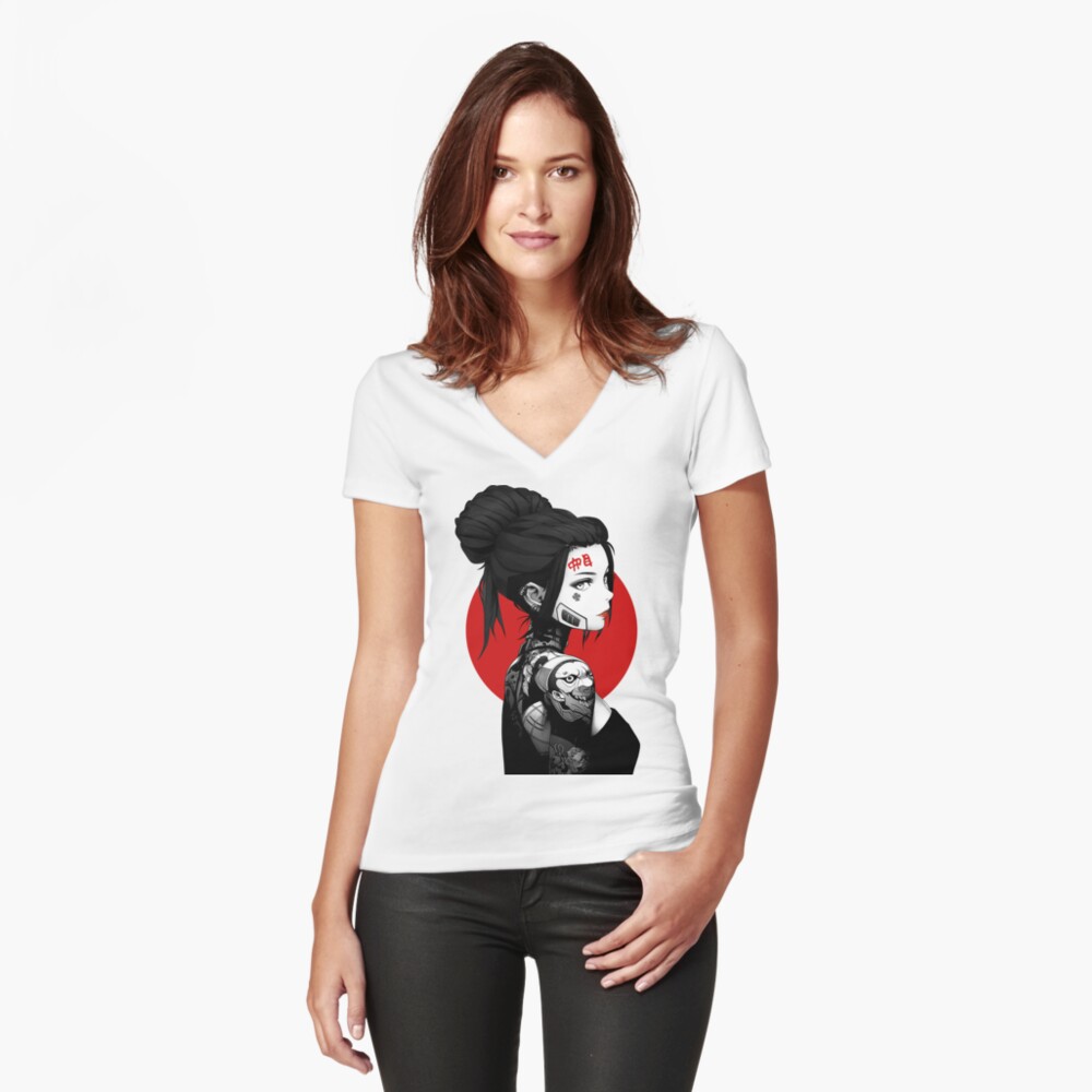Item preview, Fitted V-Neck T-Shirt designed and sold by OWLvision33.