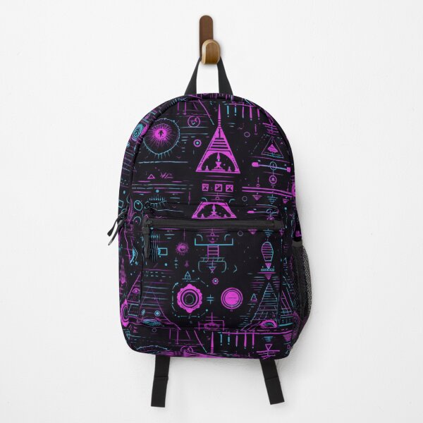 Item preview, Symbology synthwave cyberpunk pattern designed and sold by GlitchGrotesque.