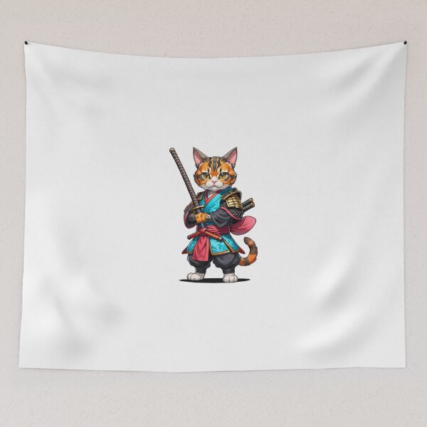 Item preview, Cat tortie samurai designed and sold by KorArtStudio.