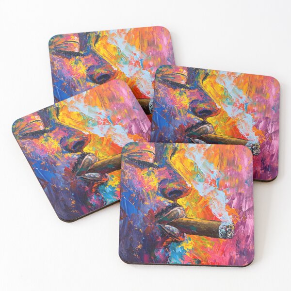 Item preview, Expressive Intensity- A Man's Vivid Journey into Cigar's Chromatic Slow Burn Generative AI designed and sold by OlfactoART Studio.