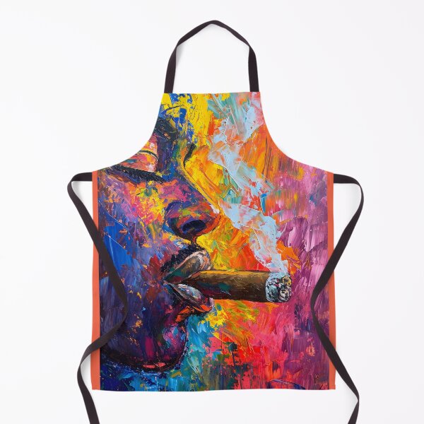 Item preview, Expressive Intensity- A Man's Vivid Journey into Cigar's Chromatic Slow Burn Generative AI designed and sold by OlfactoART Studio.