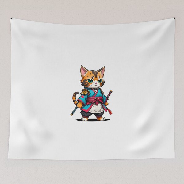 Item preview, Cute cat tortie samurai designed and sold by KorArtStudio.