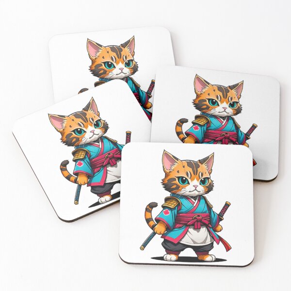 Item preview, Cute cat tortie samurai designed and sold by KorArtStudio.