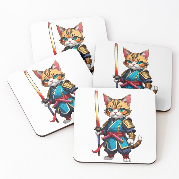 Item preview, Cool cat tortie samurai designed and sold by KorArtStudio.