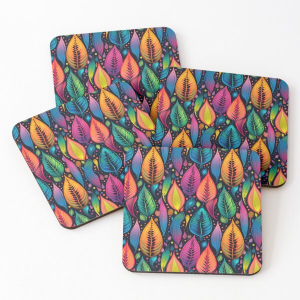 Item preview, Vibrant Veins: Rainbow Leaf Art designed and sold by pooshda.