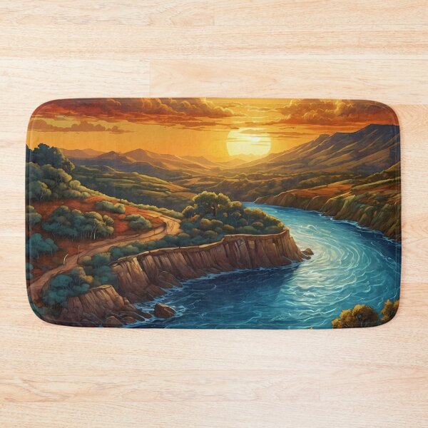 Item preview, Dramatic Sunset Over River Bend designed and sold by Vitalka-uk.