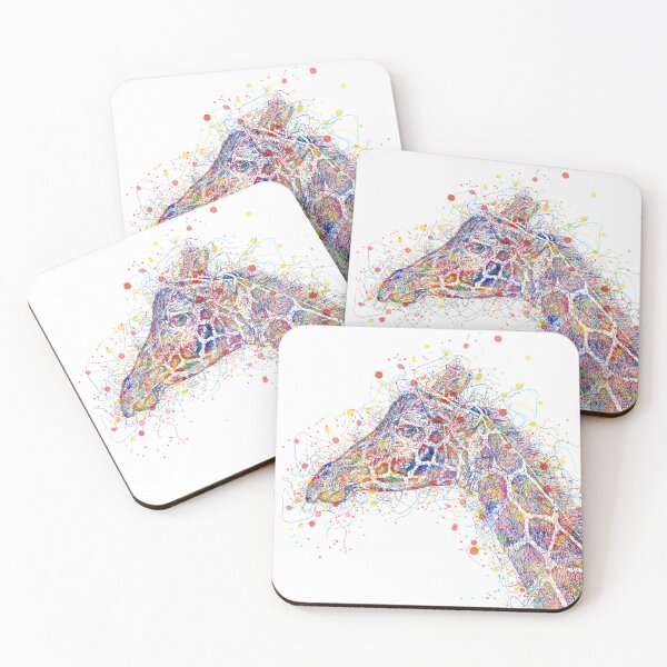 Item preview, giraffe watercolor lines art designed and sold by berwies-artwork.