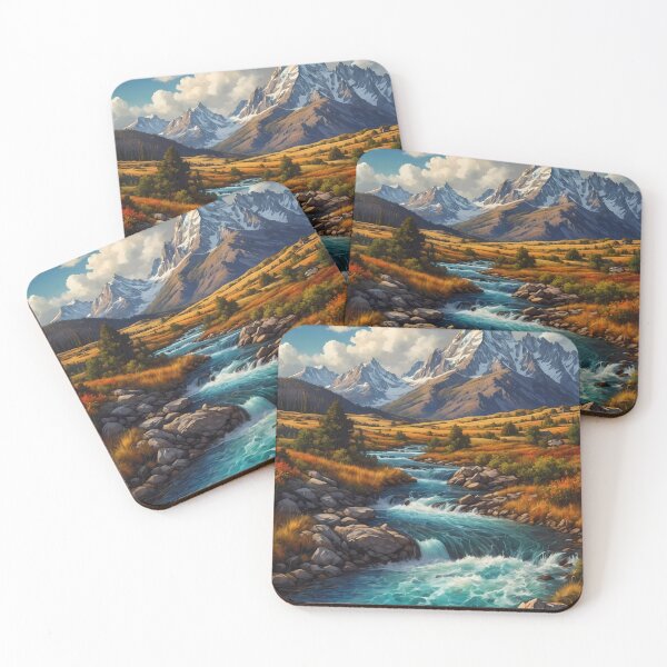 Item preview, Majestic Mountain Stream at Dusk designed and sold by Vitalka-uk.
