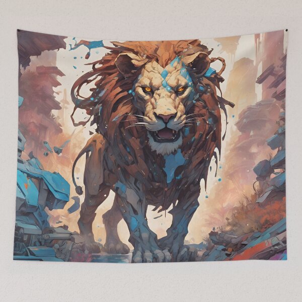 Artikelvorschau, A Mighty Alien Cyborg Lion entworfen und verkauft von TheArtOfPat.