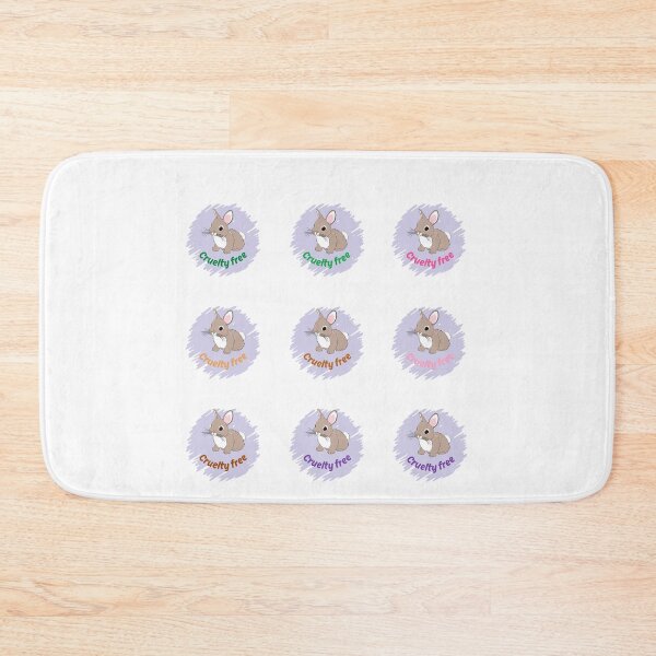 Item preview, cute brown bunny cruelty free illustration labels pack designed and sold by BritishDelights.