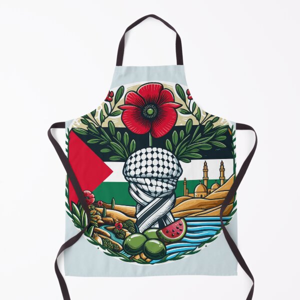 Item preview, Palestine Flag Poppy Flowers Keffiyeh River Olives Watermelon Sea Al-Quds designed and sold by Slice Of Seed.
