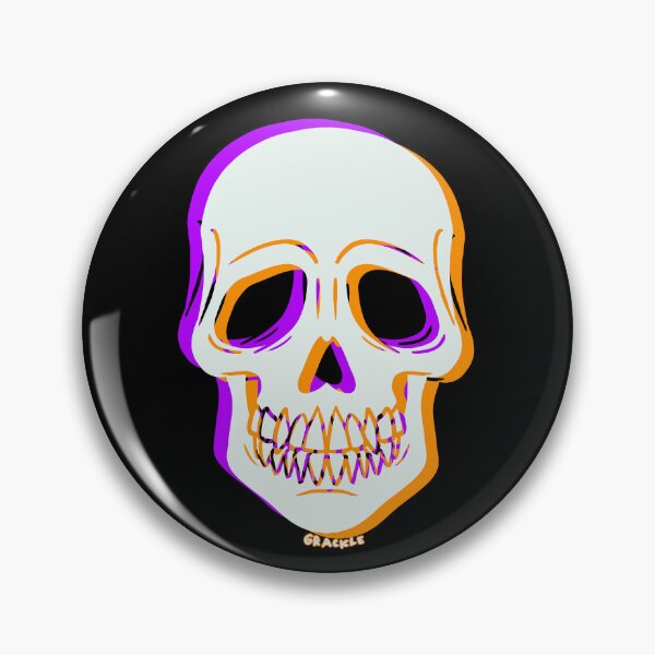 Item preview, 3D Glitch Skull (Orange and Purple Version) designed and sold by JanGrackle.