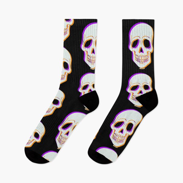 Item preview, 3D Glitch Skull (Orange and Purple Version) designed and sold by JanGrackle.
