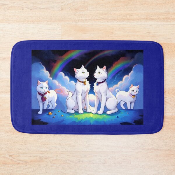 Item preview, White Cats and Rainbows designed and sold by TheDarkWardrobe.
