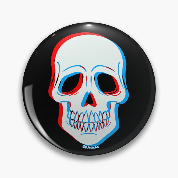 Item preview, 3D Glitch Skull (Red and Blue Version) designed and sold by JanGrackle.