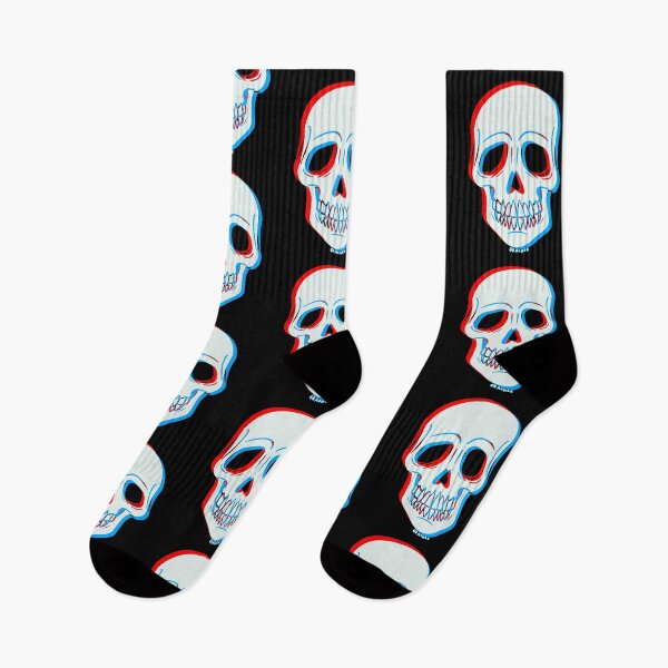 Item preview, 3D Glitch Skull (Red and Blue Version) designed and sold by JanGrackle.