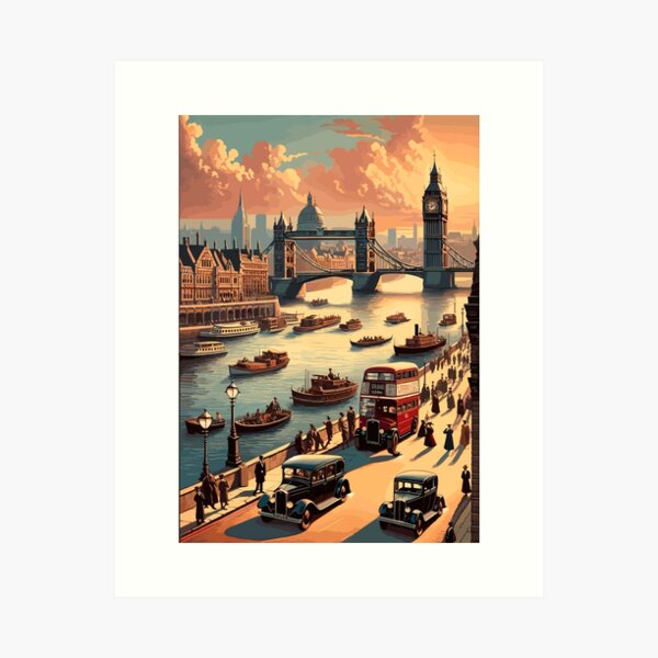 Item preview, Vintage Travel London designed and sold by pixelon-designs.