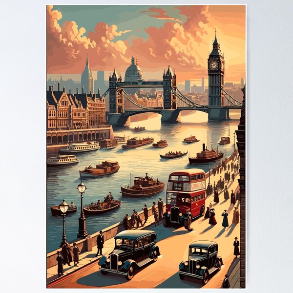 Item preview, Vintage Travel London designed and sold by pixelon-designs.