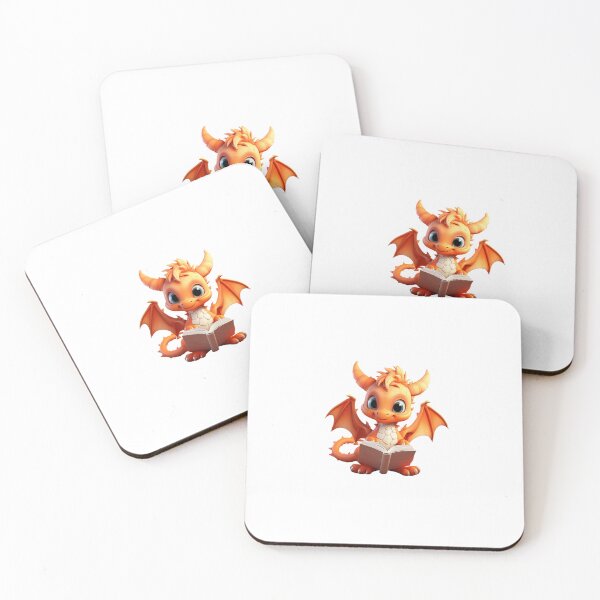 Item preview, Cute Orange Dragon Reading a Book - Sticker designed and sold by kalyssa44.