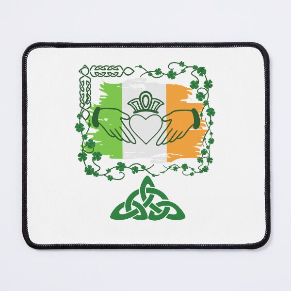 Item preview, Irish Claddagh ring with Irish flag designed and sold by MCanderart.