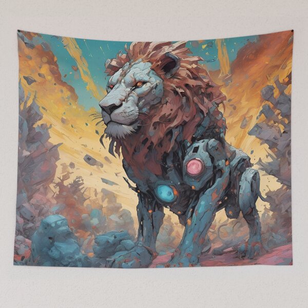 Artikelvorschau, A Mighty Alien Cyborg Lion entworfen und verkauft von TheArtOfPat.