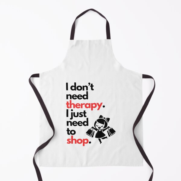 Item preview, "I don't need therapy. I just need to shop." featuring a girl going on a shopping spree - Cute design on designed and sold by ExtraMessages.
