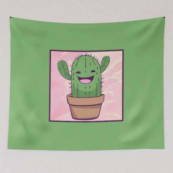 Item preview, Super Happy Cactus - Anime Style designed and sold by Yankee Doodle Gandy.