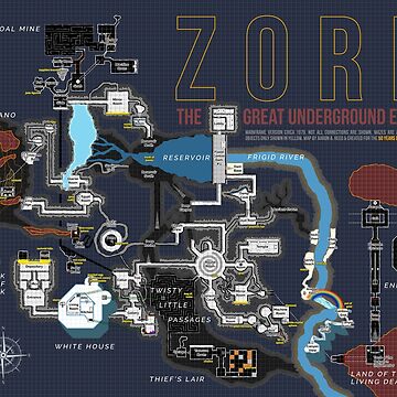 Artwork thumbnail, Complete Zork Map by aaronareed