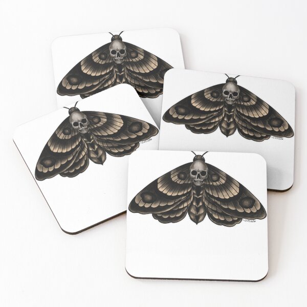 Item preview, death moth designed and sold by Dutty Tattoo.