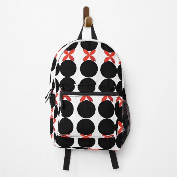 Item preview, Circle Art Mix Geometric Mashup Red Black White Pattern designed and sold by LLdreams.