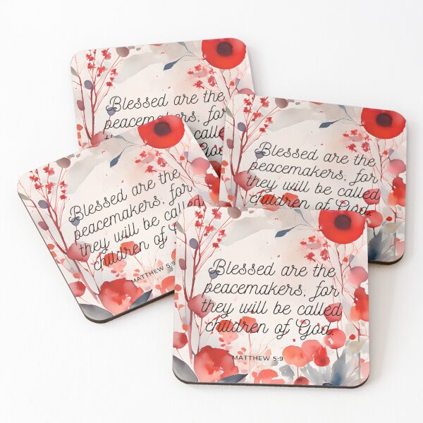 Item preview, Matthew 5:9 Quote Blessed Are The Peacemakers designed and sold by Content by Steph.