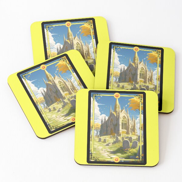 Item preview, Sunlit Graveyard and Mausoleum Scene - CCG Borderless Full Art - 1st Edition designed and sold by Rogue Wizard.