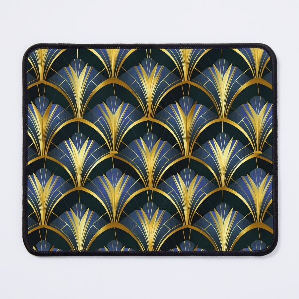 Item preview, Art Deco Royal Blue And Golden Hues Pattern designed and sold by DEC02.