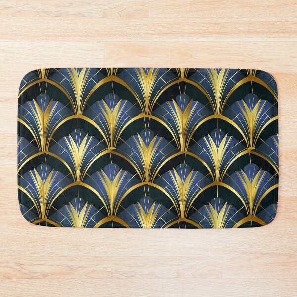 Item preview, Art Deco Royal Blue And Golden Hues Pattern designed and sold by DEC02.