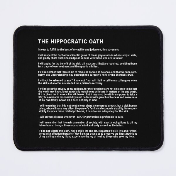 Item preview, Hippocratic Oath: I solemnly pledge (Declaration of a New Doctor) designed and sold by Livity.
