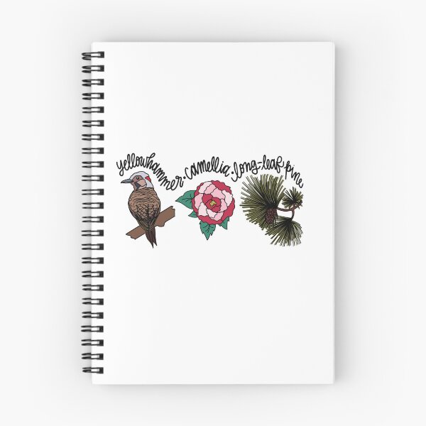 Item preview, Alabama - State Bird, State Flower, State Tree (yellowhammer, camellia, long leaf pine) designed and sold by HappyHappyJoJo.