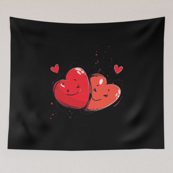 Item preview, Two Hearts - Love Valentine's Day Lover Couple Cute Funny designed and sold by TheRealmWithin.