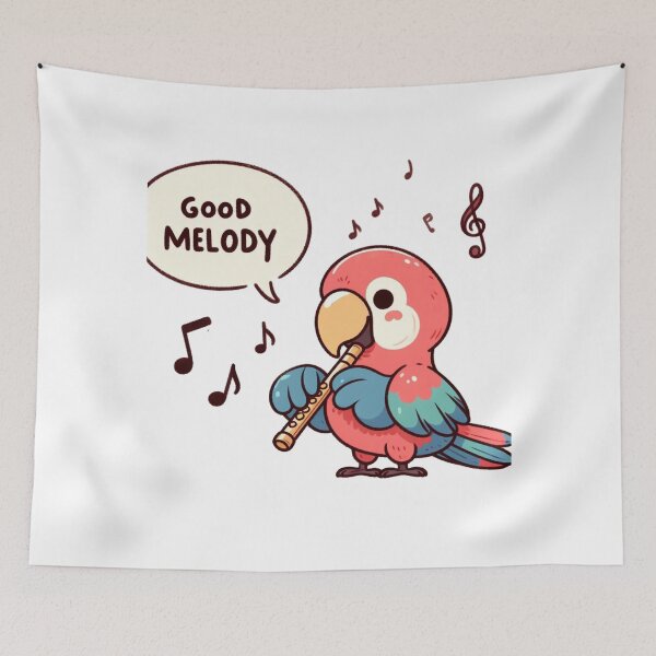Item preview, Flutist Macaw designed and sold by LemuellTrends.