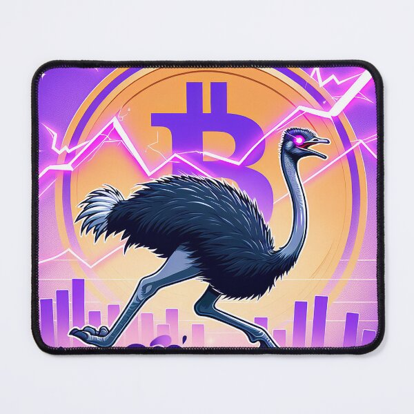 Item preview, $NOSS "Swift Luminescence: Ostrich Unleashing Purple Lightning" designed and sold by zzz888.