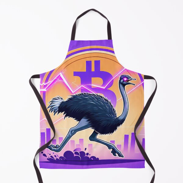 Item preview, $NOSS "Swift Luminescence: Ostrich Unleashing Purple Lightning" designed and sold by zzz888.